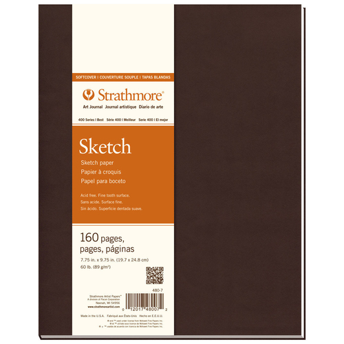 Strathmore 400 Series Sketch Softcover Art Journal 7.75x9.75'' 160 Sheets