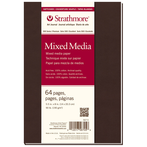 Strathmore 500 Series Mixed Media Softcover Art Journal 5.5x8'' 64 Sheets