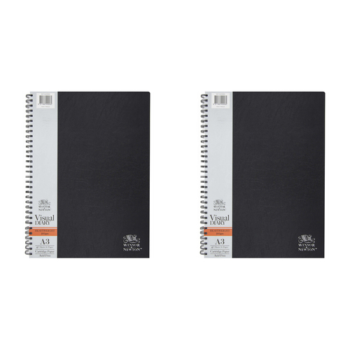 2PK Winsor And Newton Double Wire Visual Diary A3 200gsm