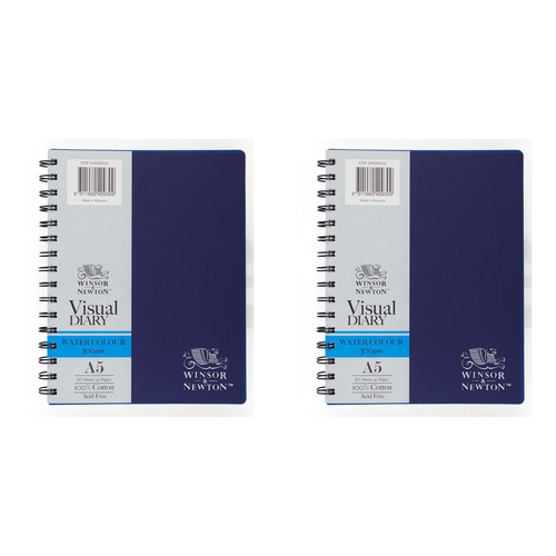 2PK Winsor And Newton Double Wire Water Colour Visual Diary A5 300gsm