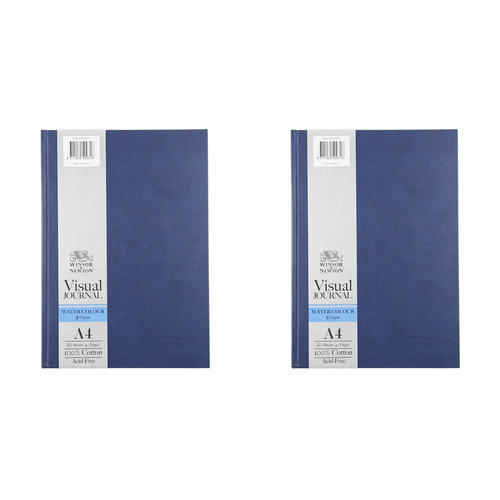 2PK Winsor And Newton Hardbound Water Colour Visual Journal A4