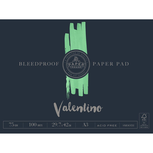 The-Paper-House Valentino A3 Size Bleedproof Pad 100 Sheets 75gsm