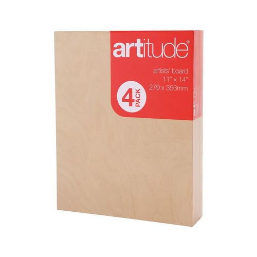 4pc Artitude Board Thin 11x14" Art/Painting Accessory