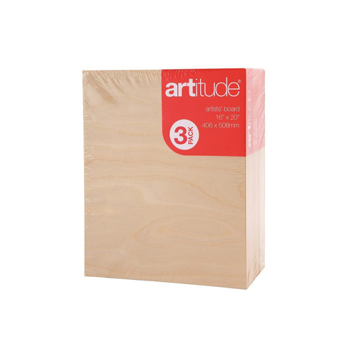 3pc Artitude Board Thin 16x20" Art/Painting Accessory