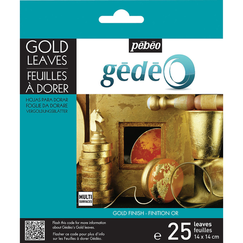 25pc Pebeo Gedeo Gilding Leaves Gold Art And Craft Set