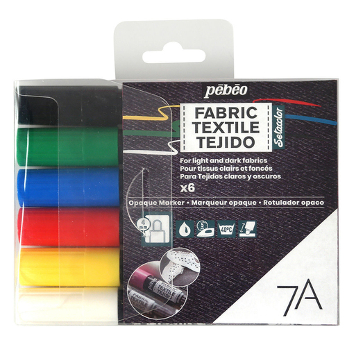 6pc Pebeo 7A Opaque Marker Set Creative Art Painting