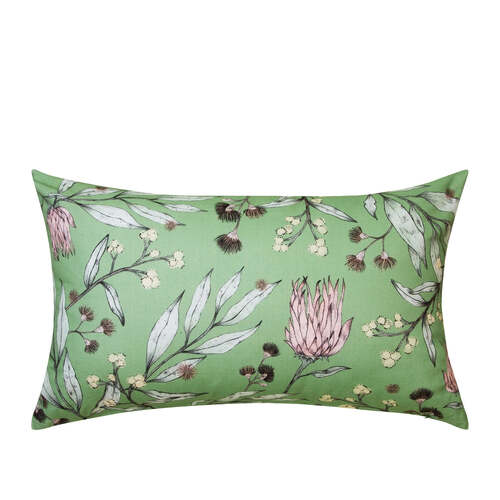 J.Elliot Protea 35x55cm Cotton Cushion - Pistachio/Multi