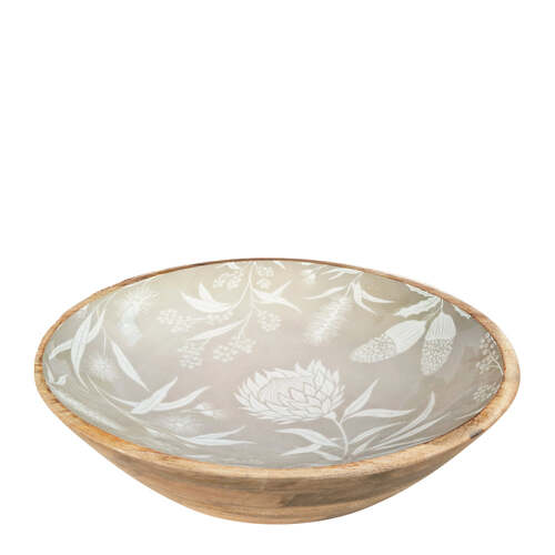 J.Elliot Home Bindi 40cm Round Serving Bowl Large - Grey Beige