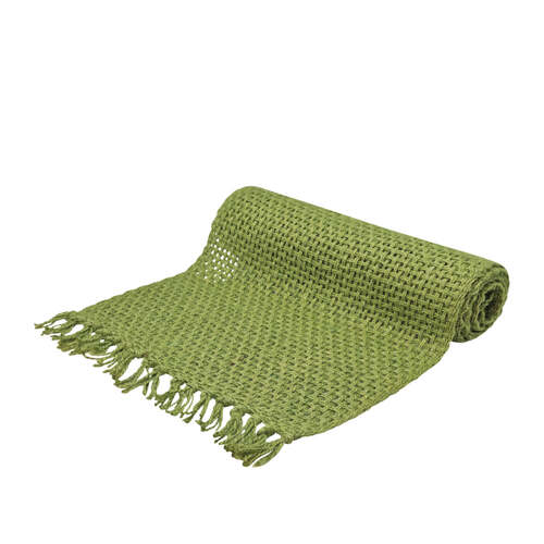 J.Elliot Home Rowan 37x180cm Jute Table Runner - Bayleaf