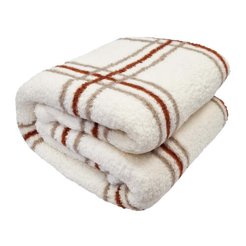 J. Elliot Home Chelsea Sherpa Blanket 180x200cm Pecan Multi