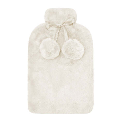 J. Elliot Home Layla Faux Fur Hot Water Bottle 37x22cm Ivory