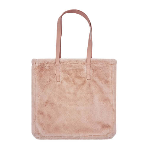 J. Elliot Home Layla Faux Fur Tote Bag 38x38cm Soft Pink