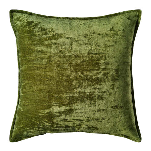 J. Elliot Home Veronica Cotton Velvet Cushion 50x50cm Olive