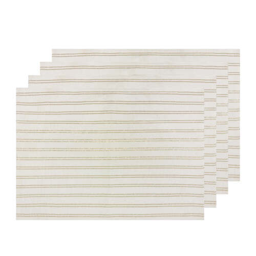 J.Elliot Home Dennis Placemat 33x48cm Gold & White