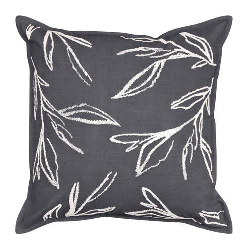 J.Elliot Home Vanessa Cushion 50x50cm Graphite & Ivory