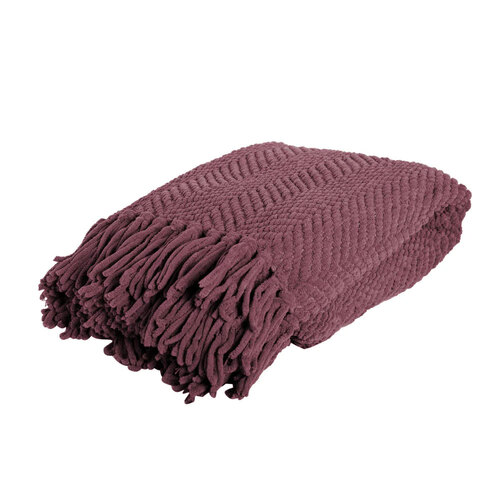 J. Elliot Home Louie Throw Blanket 130x160cm Grape