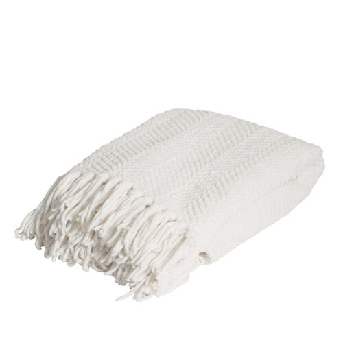 J. Elliot Home Louie Throw Blanket 130x160cm Ivory