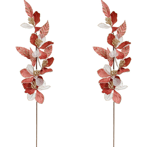 2PK LVD Stemmed 75cm Velvet Leaf Artificial/Fake Plant - Dawn