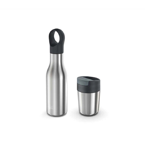 2pc Joseph & Joseph 340ml Travel Mug & 500ml Bottle Set - Anthracite