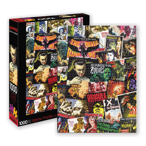 1000pc Aquarius 51x71cm Hammer Horror Classics Jigsaw Puzzle 14y+