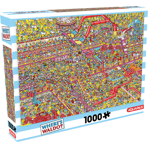 1000pc Aquarius Where's Waldo Cake Factory Jigsaw Puzzle