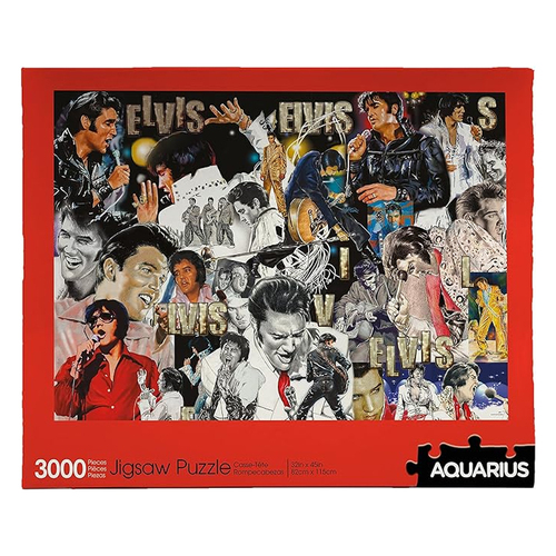 3000pc Aquarius 82x115cm Elvis Collage Jigsaw Puzzle Game 3y+