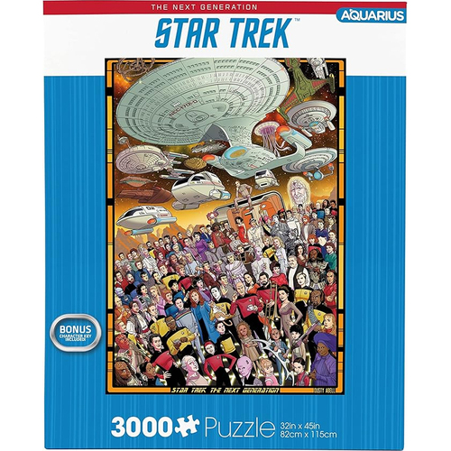 3000pc Aquarius 25x20cm Star Trek The Next Generation Puzzle 14y+