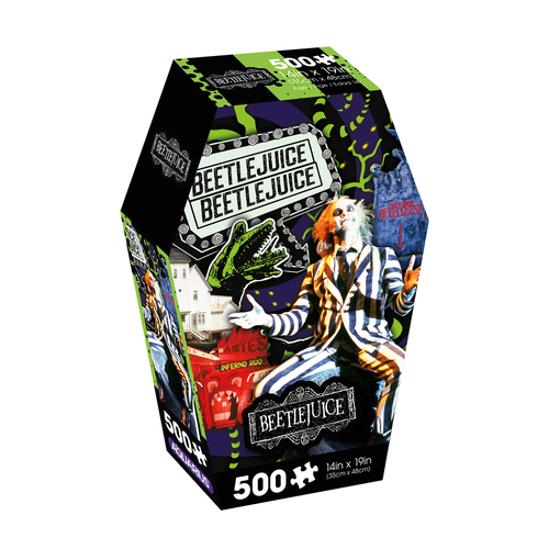 500pc Aquarius Beetlejuice Coffin Box 35x48cm Jigsaw Puzzle 14y+