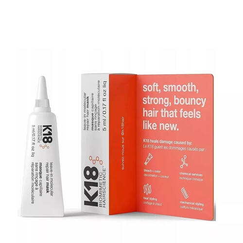 K18 Biomimetic Hairscience Leave-In Molecular Repair Hair Mask 5ml