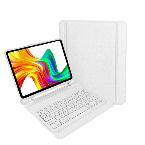 Laser 10.9'' Case w/ Wireless Bluetooth Keyboard For iPad 10th Gen - White