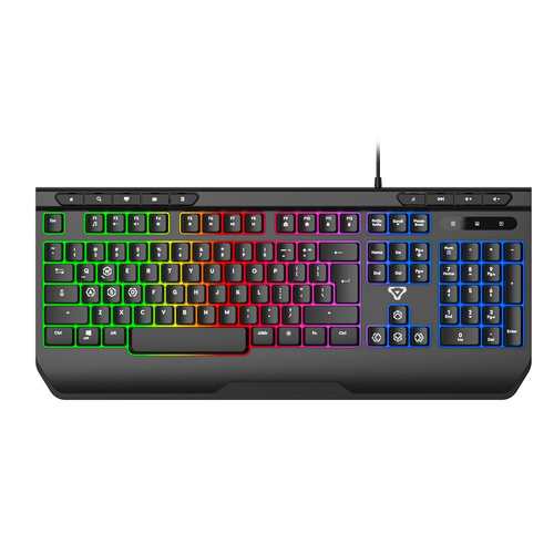 Laser Gaming LED Full Size Wired Keyboard MBK701 For PC - Black