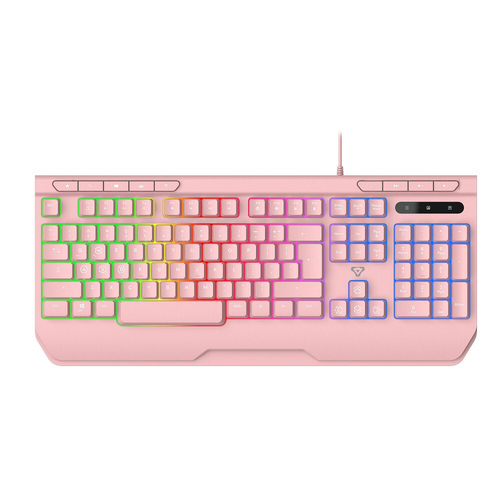 Laser Gaming LED Full Size Wired Keyboard MBK701 For PC - Pink