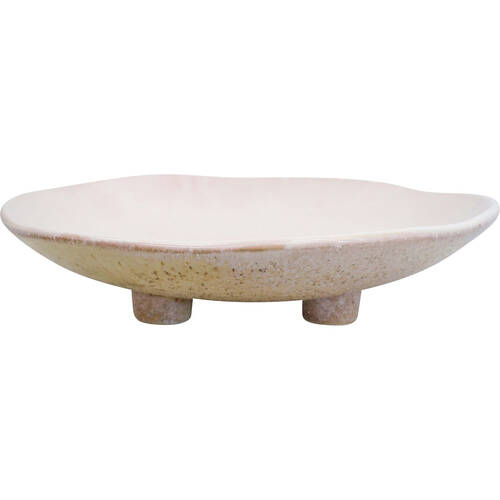 LVD Ceramic Mediterranean Bowl Home Decor 33cm Round White