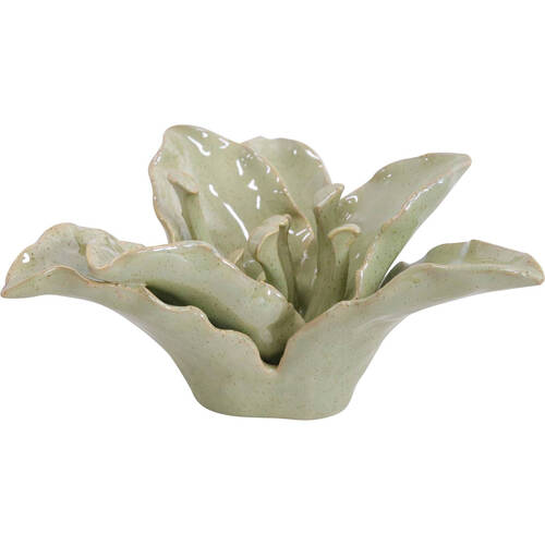 LVD Ceramic Flower Sculpture Home Decor 19x18.5cm Sage