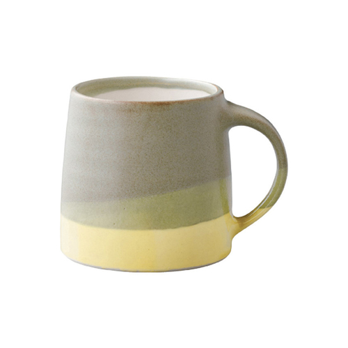 Kinto SCS-S03 Coffee Mug 320ml Cup w/ Handle - Moss Green & Yellow