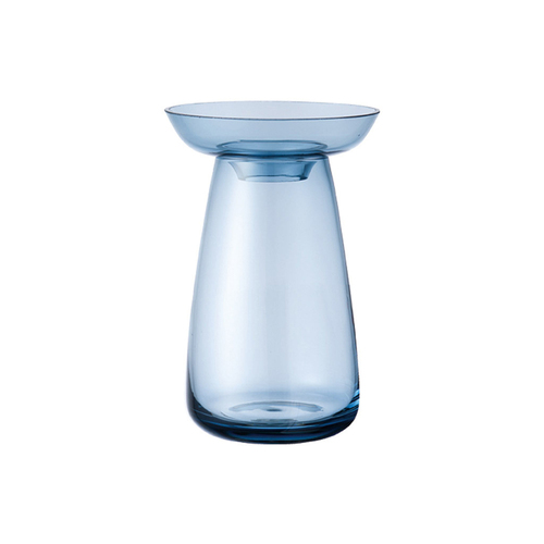 Kinto Aqua Culture 13cm Glass Flower Vase Small - Blue