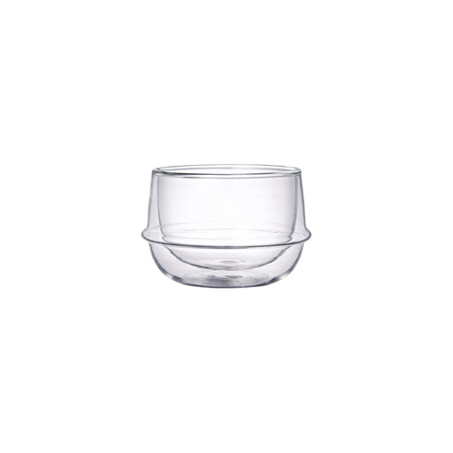 Kinto Kronos Double Walled 200ml Glass Tea Cup - Clear