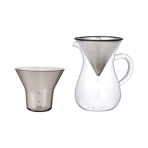 3pc Kinto SCS-02 600ml Coffee Glass Carafe S/S Filter/Holder Brew Set