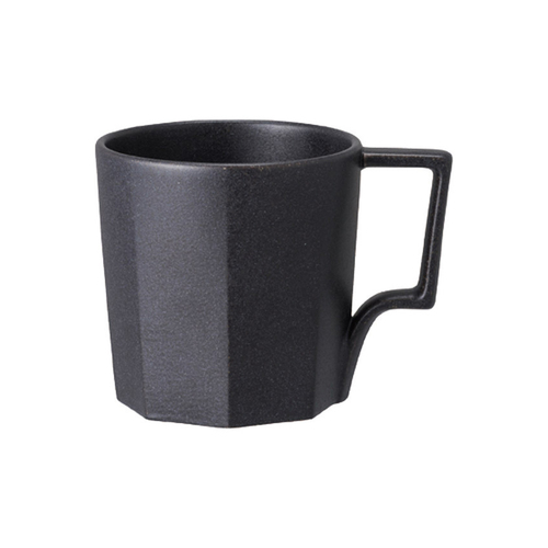 Kinto Oct 300ml Porcelain Mug Coffee Cup w/ Handle - Black