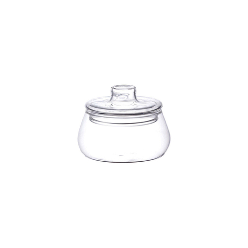 Kinto Unitea Glass Sugar Pot Container 9.5cm w/ Lid - Clear