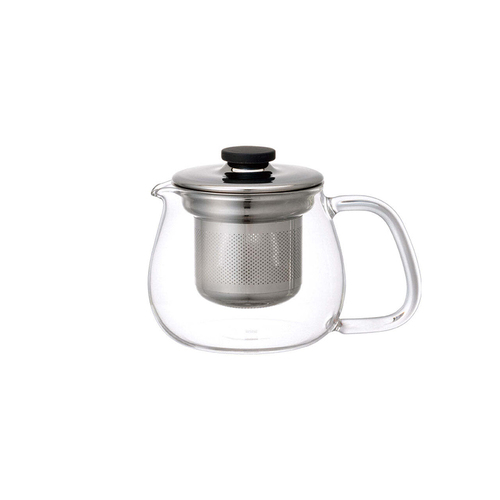 Kinto Unitea 500ml/14cm Glass Teapot w/ Stainless Steel Strainer Set Clear