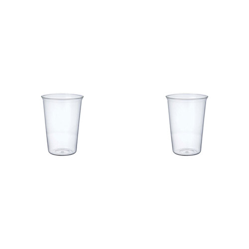 2PK Kinto Cast 430ml Beer Drinking Glass Tumbler Cup Round - Clear