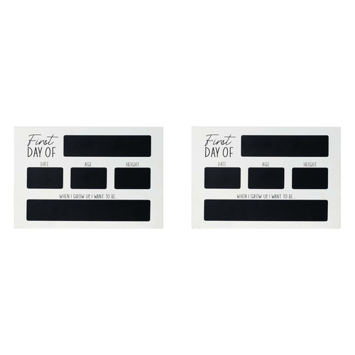 2PK Splosh Kids By Splosh First Day of School Blackboard 31x21cm - Black/White