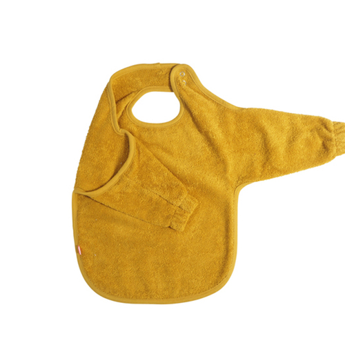 Kikadu 72x38cm Bath Bib Terry Towel w/ Sleeves Baby/Infant 6m+ Mustard