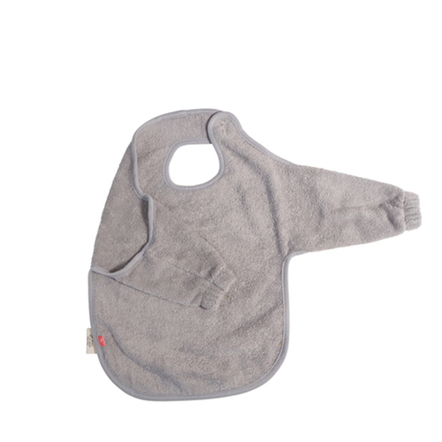 Kikadu 72x38cm Bath Bib Terry Towel w/ Sleeves Baby/Infant 6m+ Silver Grey