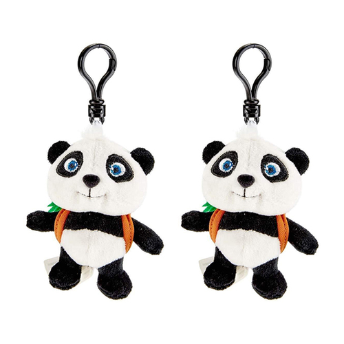 2x Kruselings 9cm Panda Bao-Bao Keychain Kids/Children Keyring w/ Backpack 3-7y