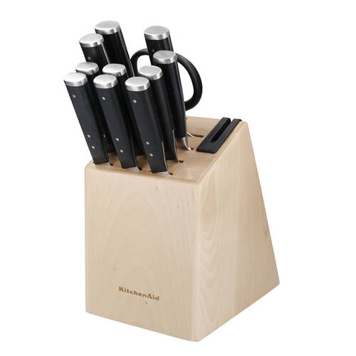 11pc KitchenAid Metal Knife Set + Block Kitchen Cutlery Utensils