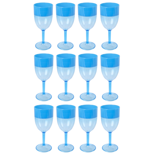 12PK Urban Kitchen Wine Glass Two-Toned Blue 380ml Elegant Design