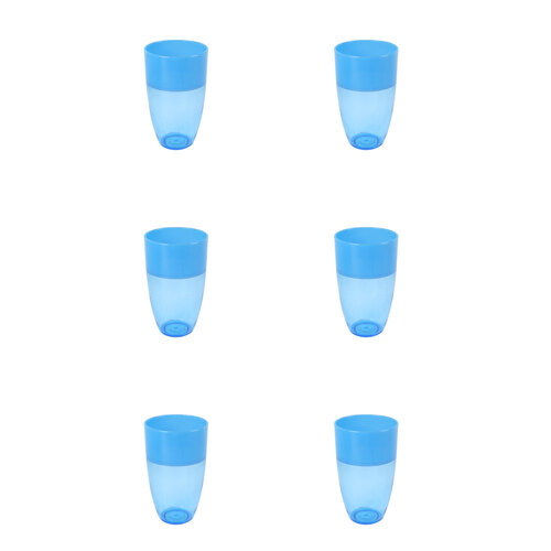 6PK Urban Kitchen Tall Tumbler Two-Toned Blue 600ml for Beverages