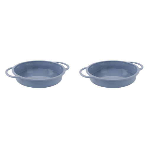 2PK Urban Kitchen Silicone Round Cake Pan Non-Stick 25x5cm